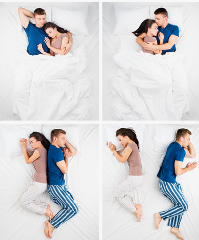 Les différentes positions de sommeil en couple 