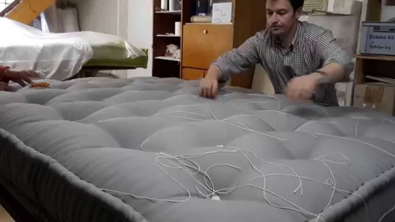 montage d'un matelas capitonné