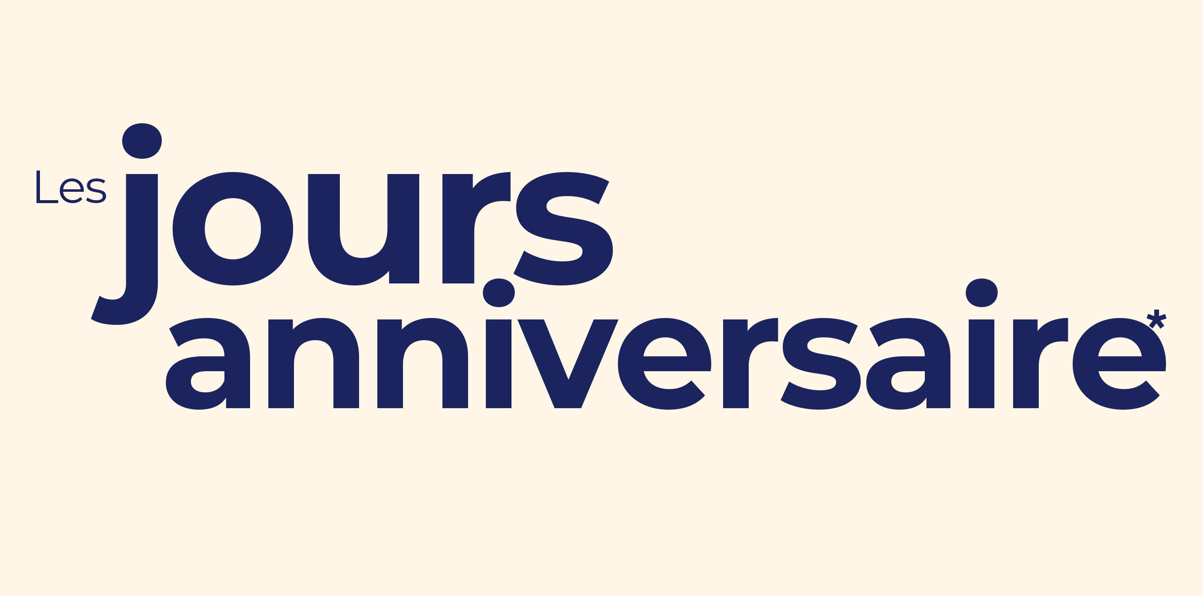 Les jours Anniversaire